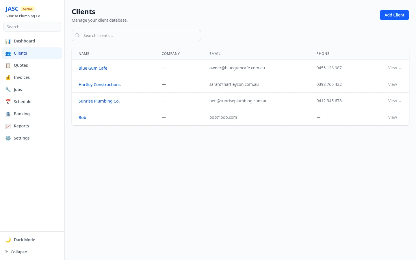 JASC Desktop - Clients